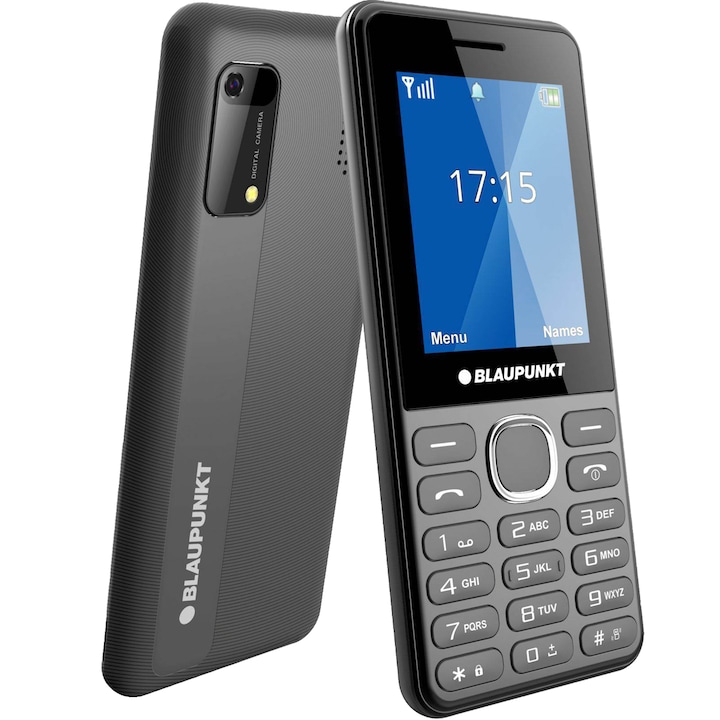 Blaupunkt V24 Dual Sim, Yettel kártyafüggő mobiltelefon, Ezüst