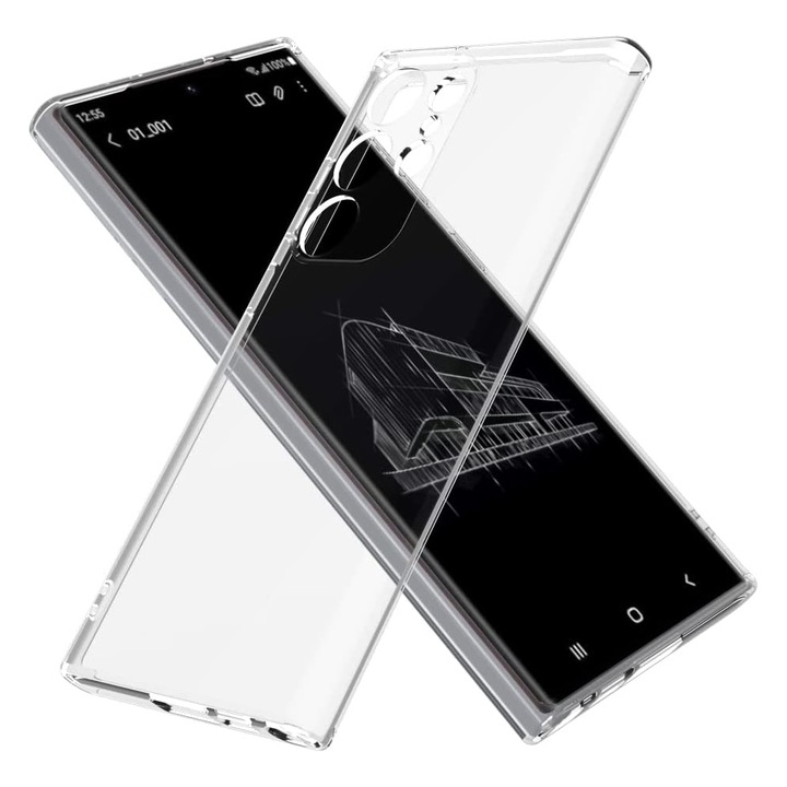 Husa Joyshell pentru Samsung S24 Ultra, Protectie Camera, din silicon, Transparenta