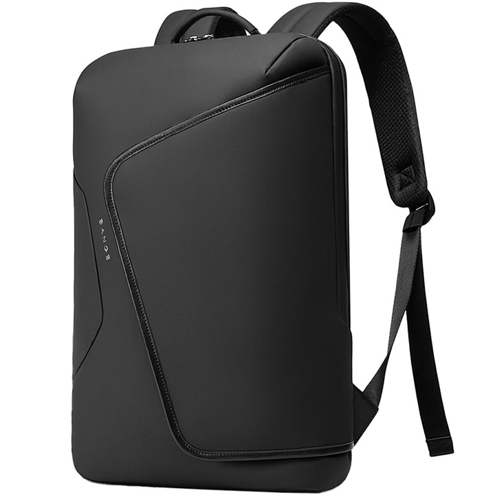 15,6"-os üzleti laptop hátizsák, vízálló borítékos kivitelben, Bange, 30,5x18x46 cm, fekete