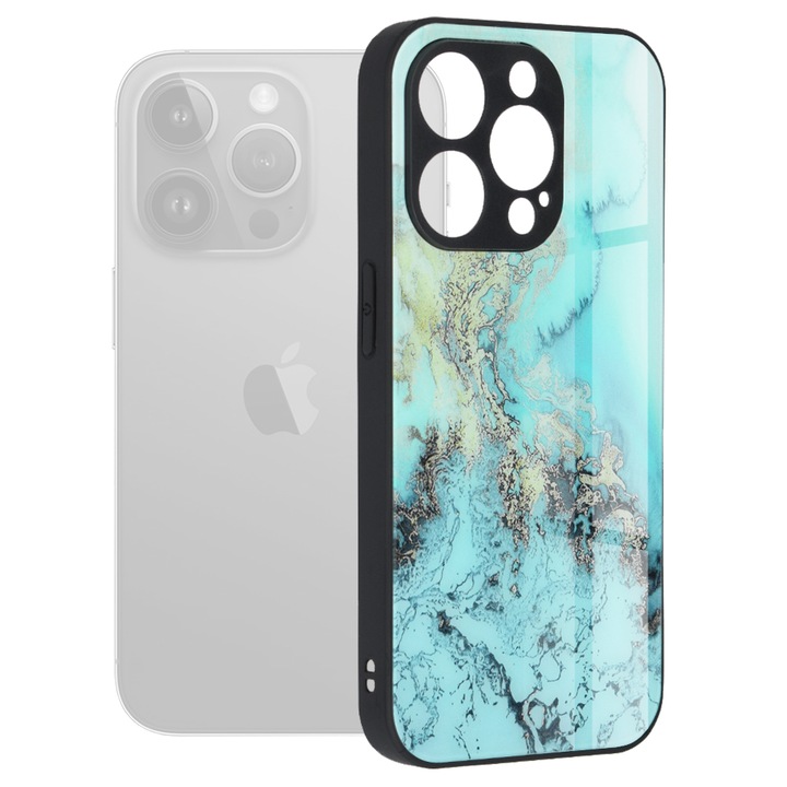 Кейс за iPhone 15 Pro - Techsuit Glaze Series - Blue Ocean