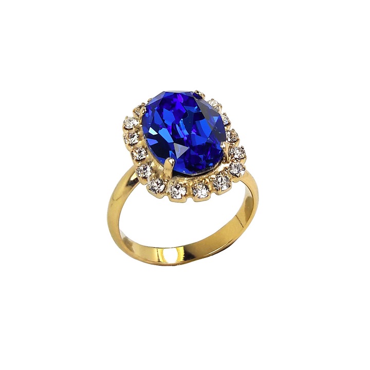 Inel Vivian Carla Brillanti cu cristale Swarovski Saphire-G