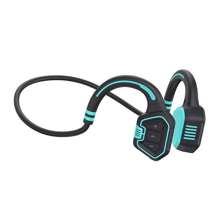Безжични слушалки EVOLVEO BoneSwim MP3 16GB, сини