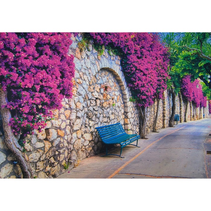 Tablou Canvas cu led, Peisaj Floral, Roz, 60x90 cm