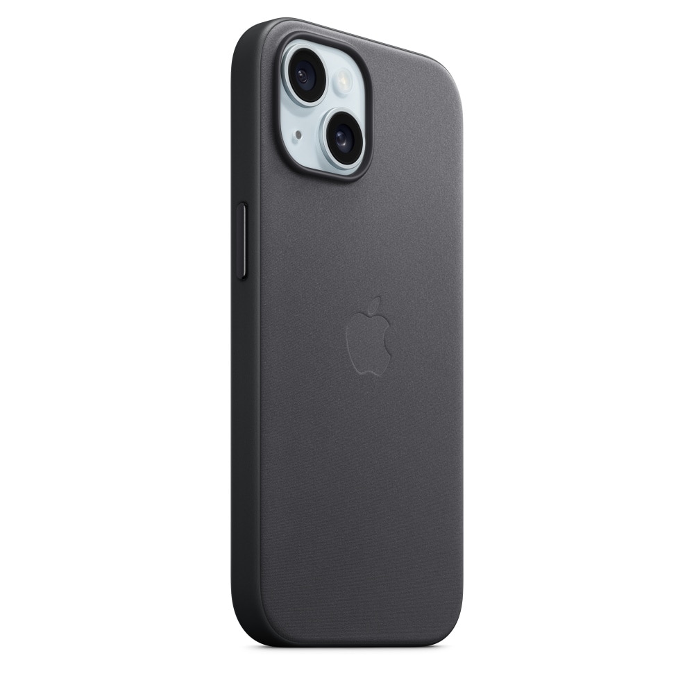 Husa de protectie Apple FineWoven Case with MagSafe pentru iPhone 15, Black