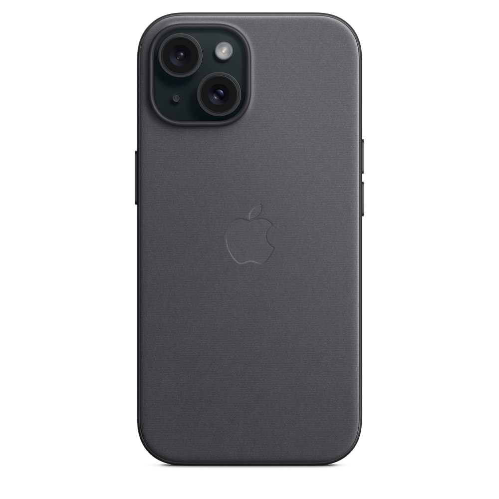 Husa de protectie Apple FineWoven Case with MagSafe pentru iPhone 15, Black
