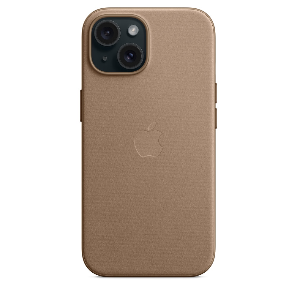 Husa de protectie Apple FineWoven Case with MagSafe pentru iPhone 15, Taupe