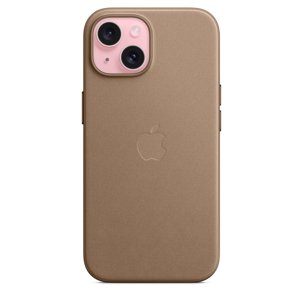 Husa de protectie Apple FineWoven Case with MagSafe pentru iPhone 15, Taupe
