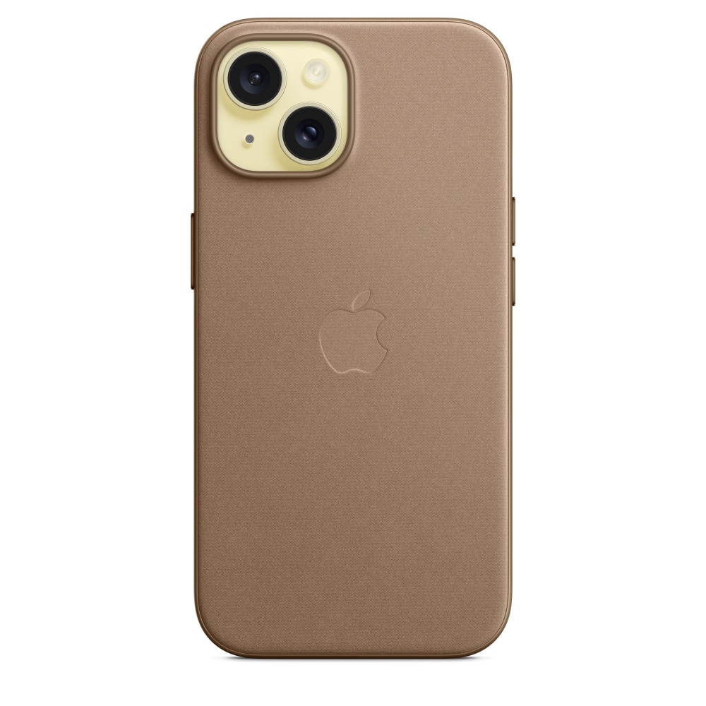 Husa de protectie Apple FineWoven Case with MagSafe pentru iPhone 15, Taupe