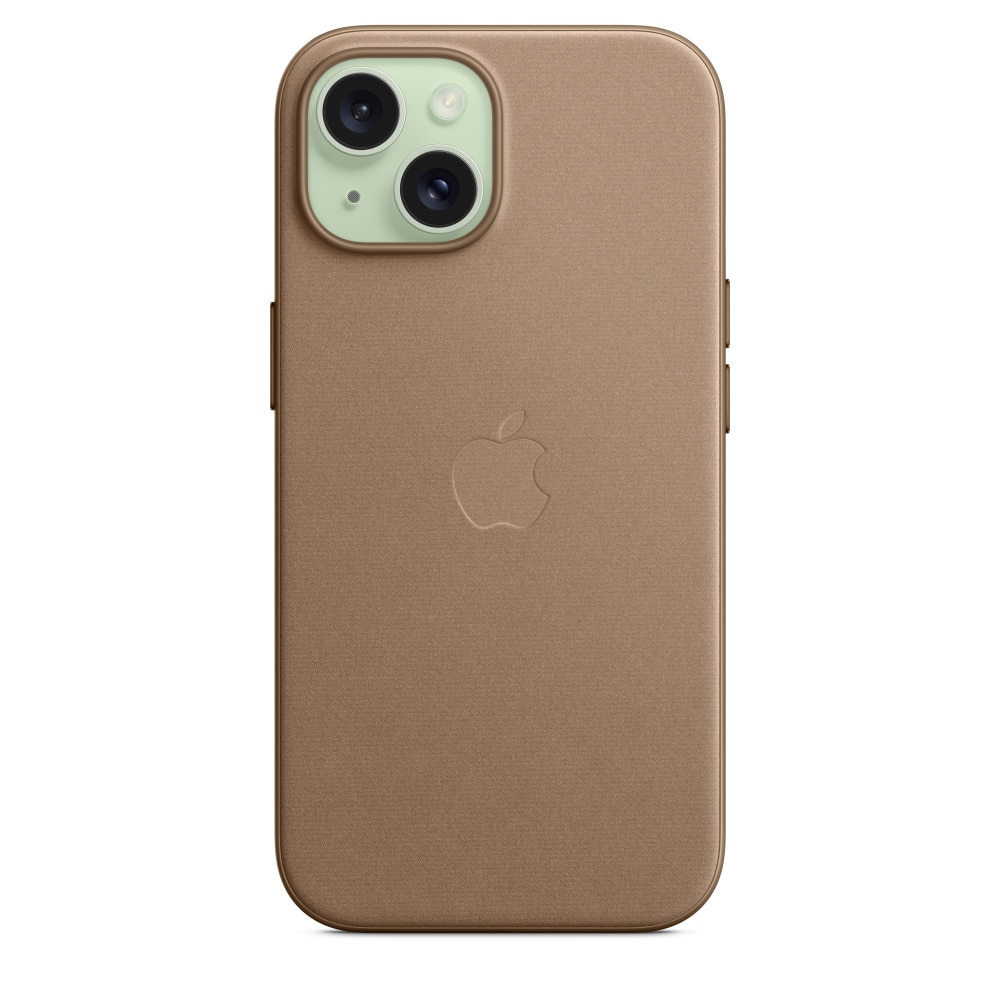Husa de protectie Apple FineWoven Case with MagSafe pentru iPhone 15, Taupe