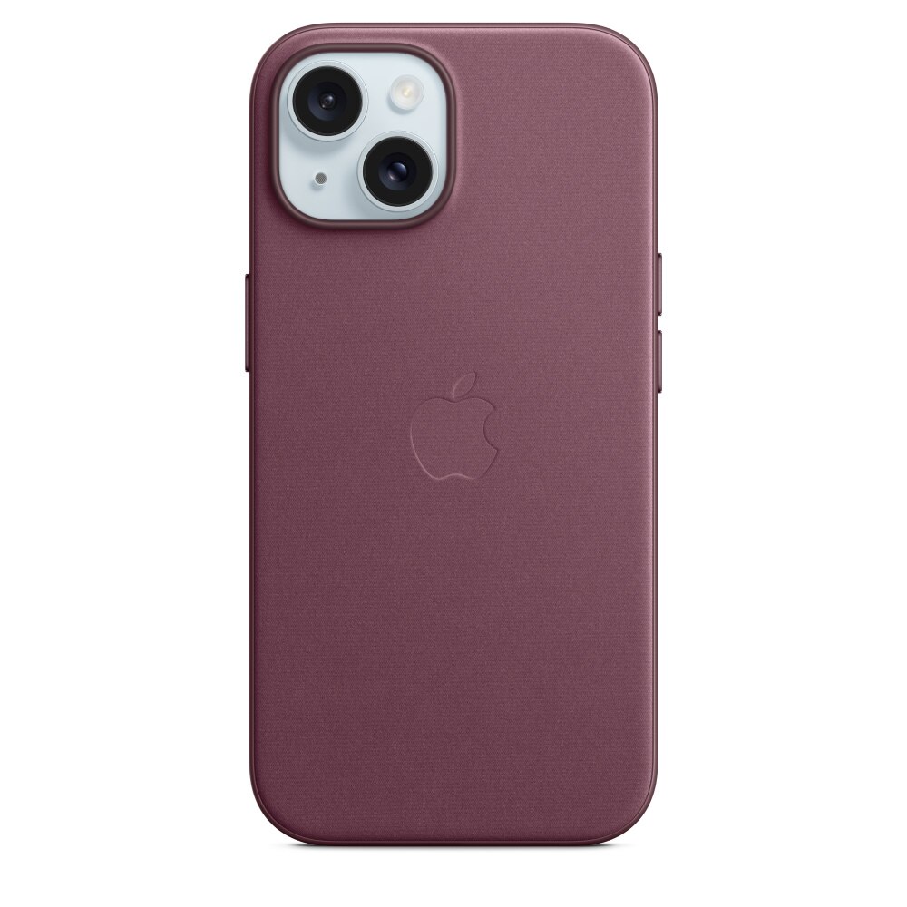 Husa de protectie Apple FineWoven Case with MagSafe pentru iPhone 15, Mulberry