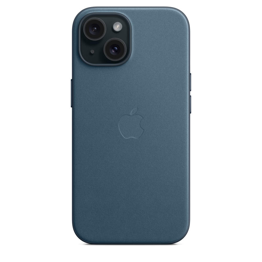 Husa de protectie Apple FineWoven Case with MagSafe pentru iPhone 15, Pacific Blue