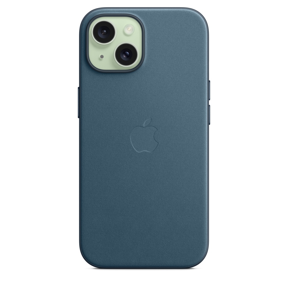 Husa de protectie Apple FineWoven Case with MagSafe pentru iPhone 15, Pacific Blue