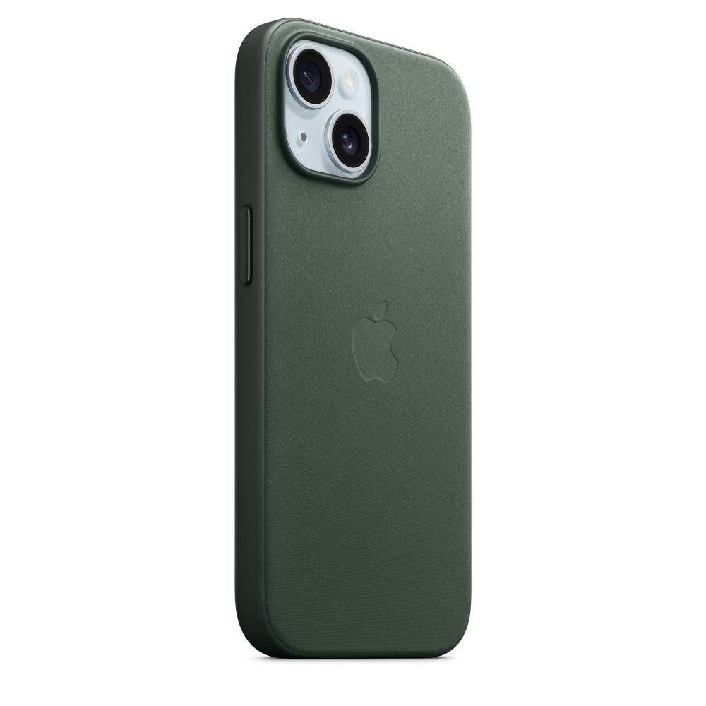 Husa de protectie Apple FineWoven Case with MagSafe pentru iPhone 15, Evergreen