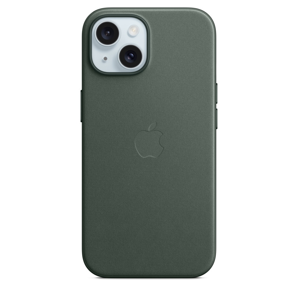 Husa de protectie Apple FineWoven Case with MagSafe pentru iPhone 15, Evergreen