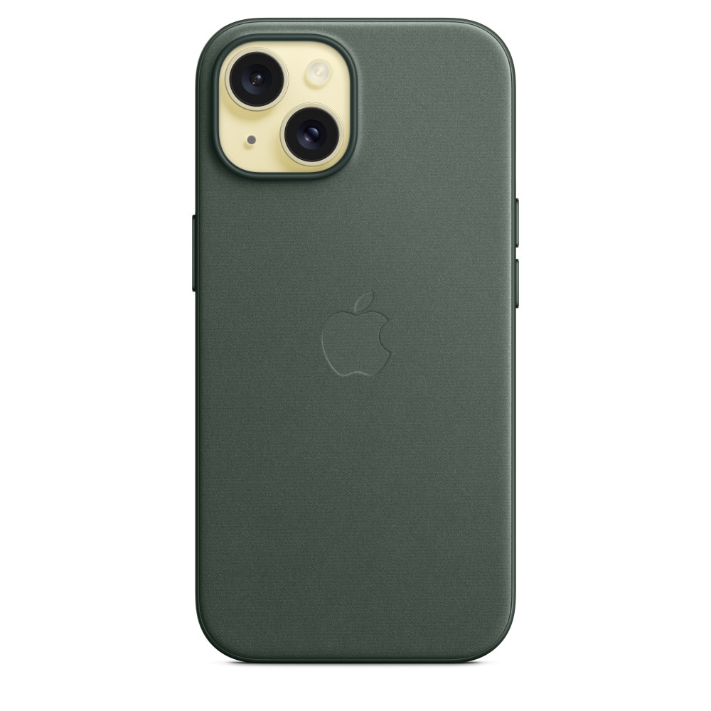 Husa de protectie Apple FineWoven Case with MagSafe pentru iPhone 15, Evergreen