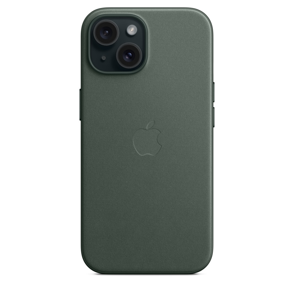 Husa de protectie Apple FineWoven Case with MagSafe pentru iPhone 15, Evergreen