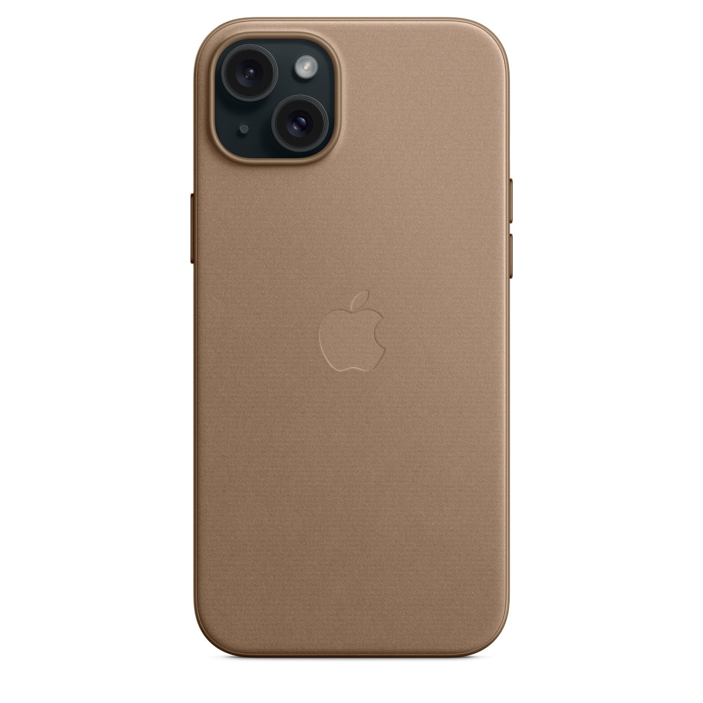 Husa de protectie Apple FineWoven Case with MagSafe pentru iPhone 15 Plus, Taupe