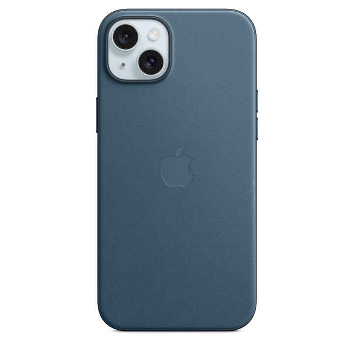 Предпазен калъф Apple FineWoven Case with MagSafe за iPhone 15 Plus, Pacific Blue