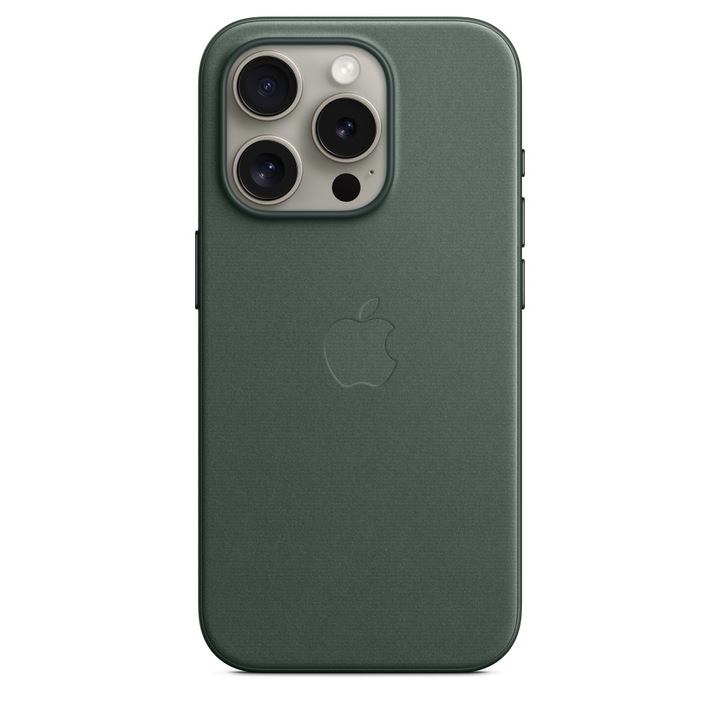 Предпазен калъф Apple FineWoven Case with MagSafe за iPhone 15 Pro, Evergreen
