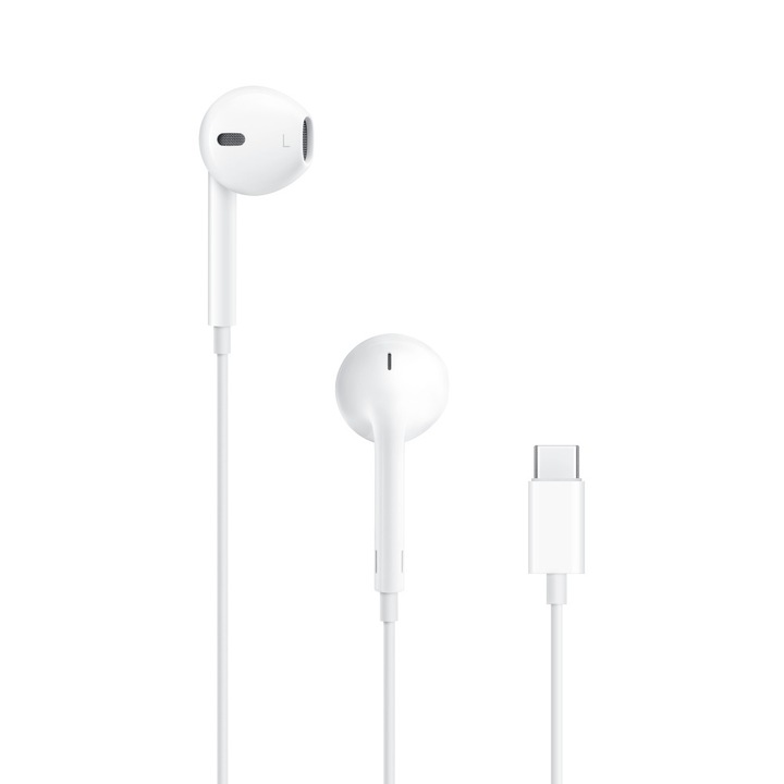Слушалки Apple EarPods, USB-C, бели