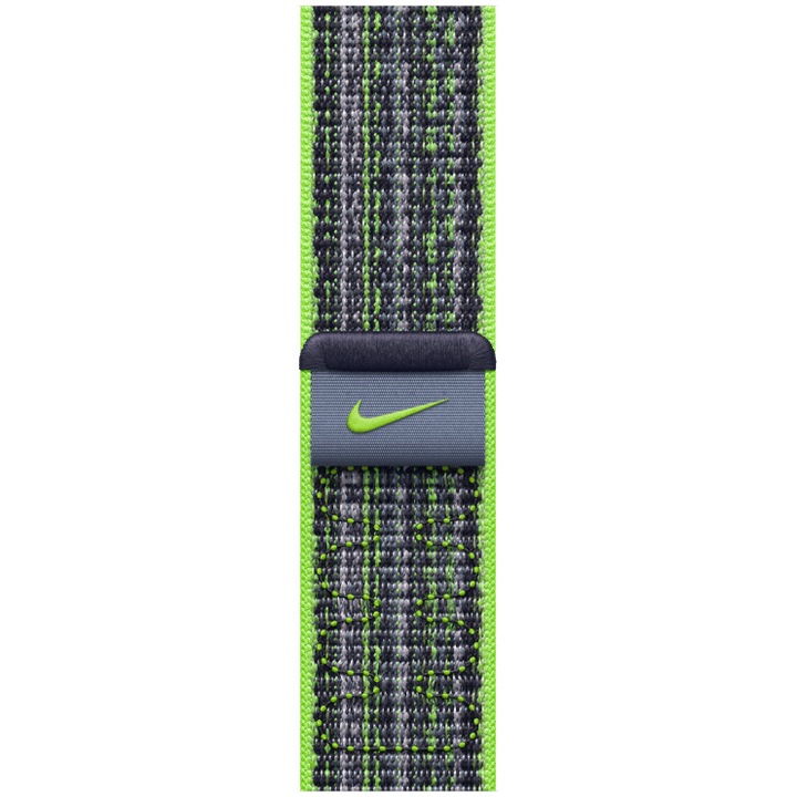 Curea pentru Apple Watch 41mm, Nike Sport Loop, Bright Green/Blue