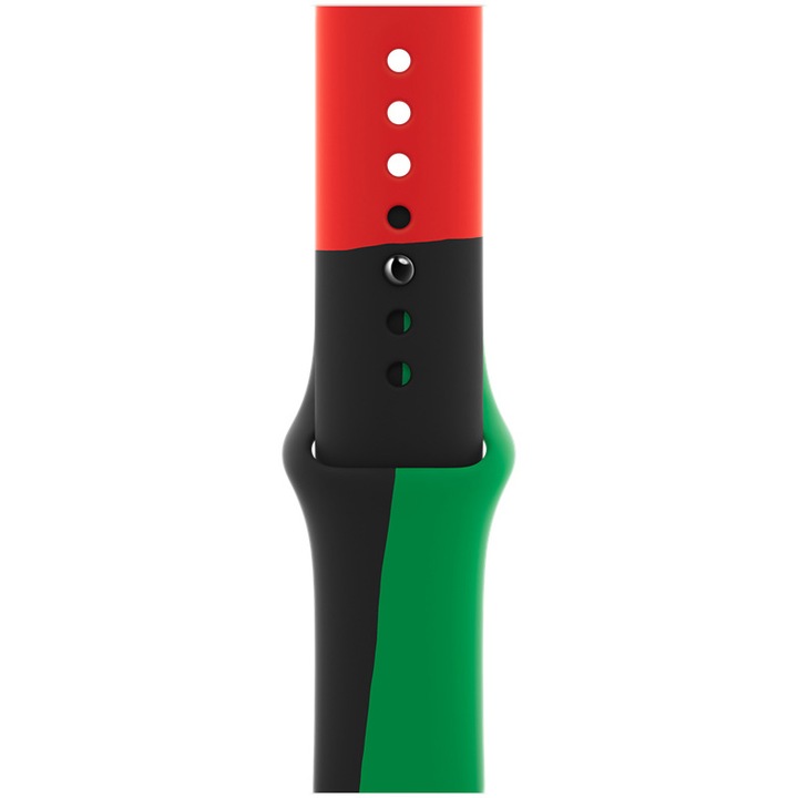 Curea pentru Apple Watch 44mm, Sport Band, Black Unity, S/M