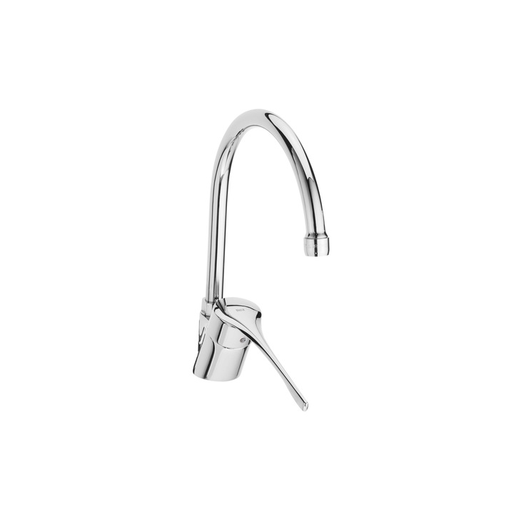 Csaptelep Roca Victoria Pro, Konyhai mosogató, Forgó kifolyóval, Mozgáskorlátozottak számára, Króm