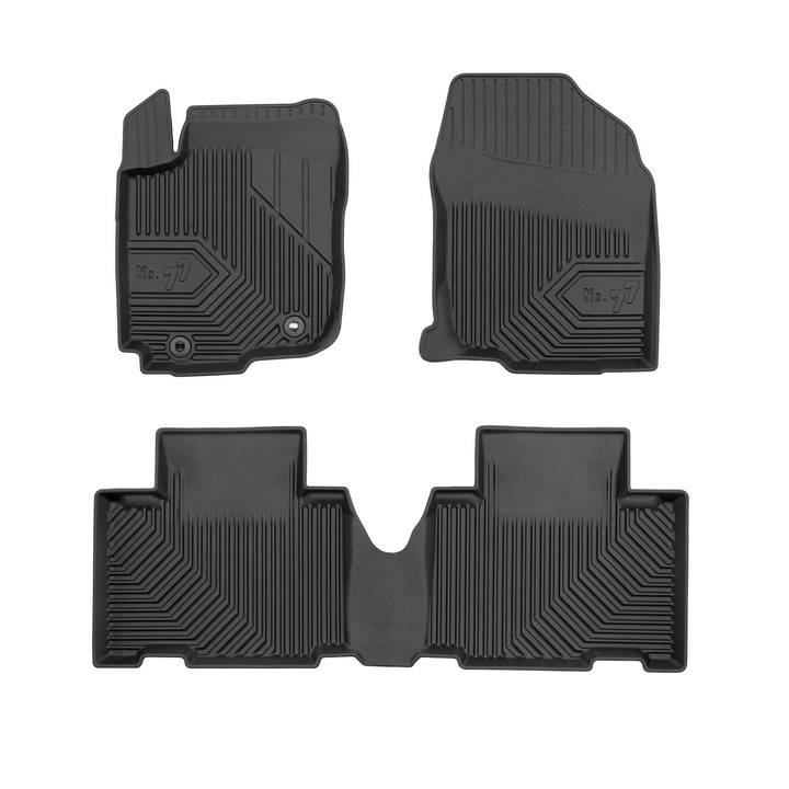 Комплект стелки за кола, Frogum, Гумени, Toyota RAV4 IV 13-19, Черни