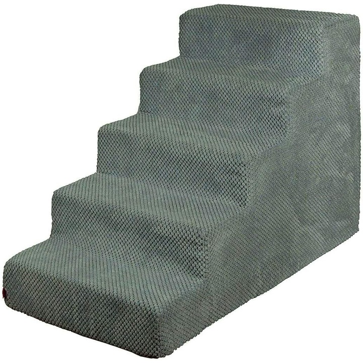 BoutiqueZOO, Scari pentru caini, L 75 x 40 x 50 cm, gri inchis, material plusat