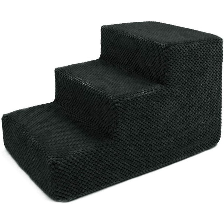 BoutiqueZOO, Scari pentru caini, S 48 x 30 x 30 cm, negru, material plusat