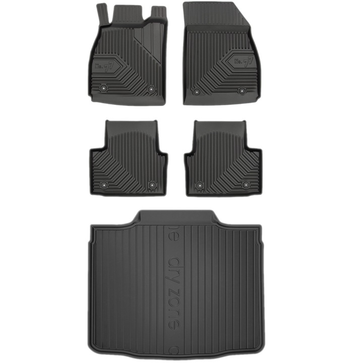 Covorase pentru Opel Insignia A 08, Frogum, Cauciuc, Negru