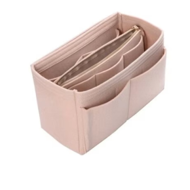 Organizator pentru geanta, Fetru, 30x15x16cm, Bej