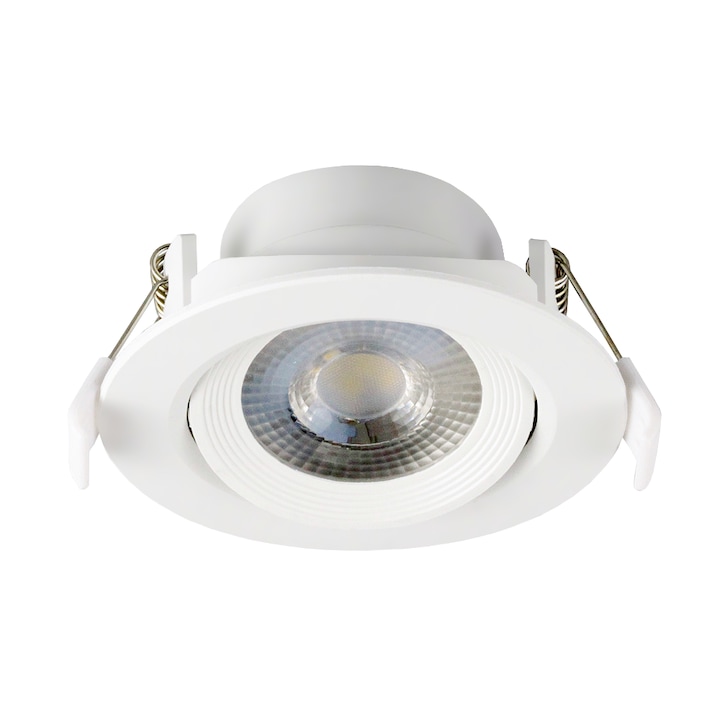 Spot LED, Kwazar, 7W, 560lm, alb, modern, IP20, diametru9 cm, 4000K, 230V