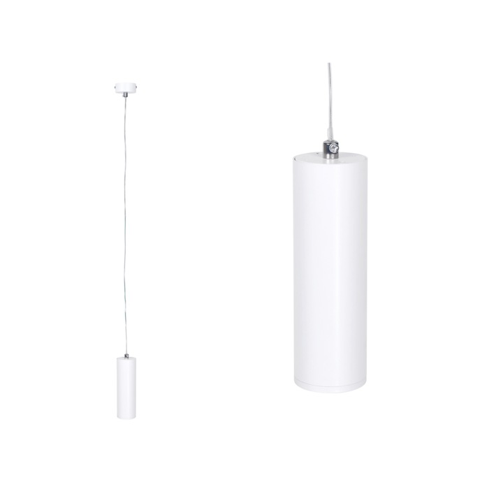 Plafoniera suspendata din seria Modern & Scandi: Agi L 5.5x17cm GU10, alb