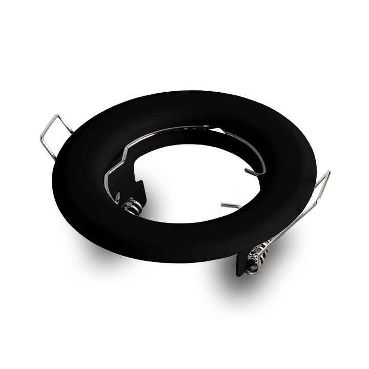 Осветително тяло с фиксиран вграден халоген, KWAZAR, модел RIK-15, черен