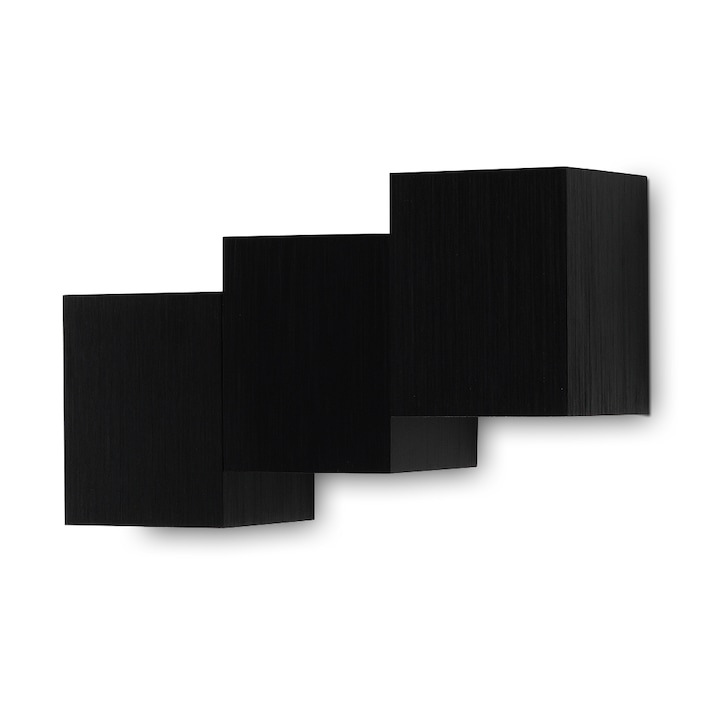 Lampa Moderna Kwazar Neagra cu LED-uri Integrate 2x1W, IP20, 4000K