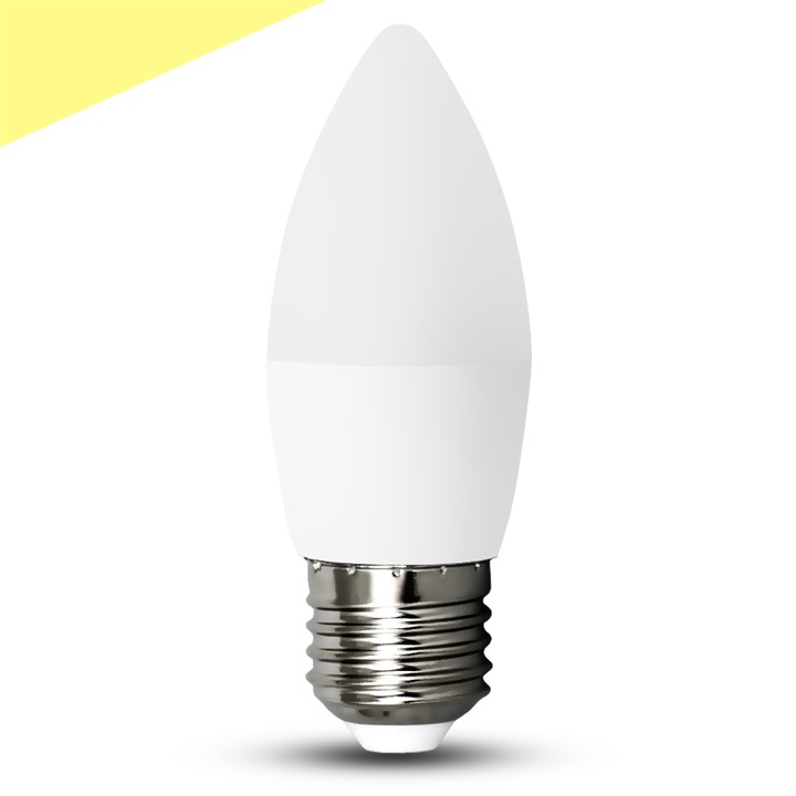 Kwazar LED крушка E27 C37 4W, 350lm, неутрално бяла, 3.7x10cm