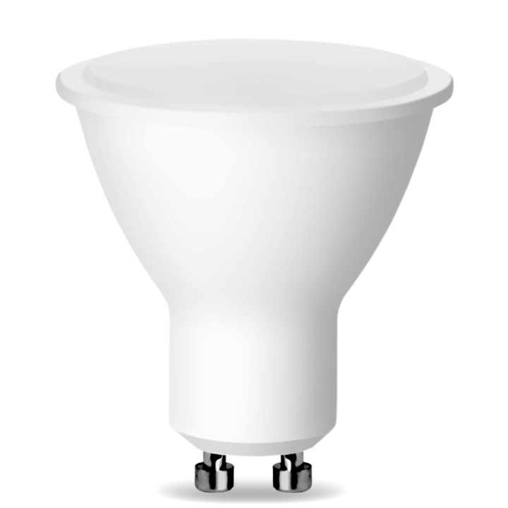 LED крушка Kwazar, GU10 4W=40W 320lm, Клас F, 5x5.8cm, Студено бяла