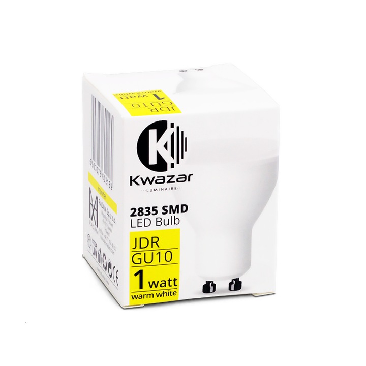 LED izzó GU10 Kwazar 1W 100lm meleg fehér 5x5,8cm