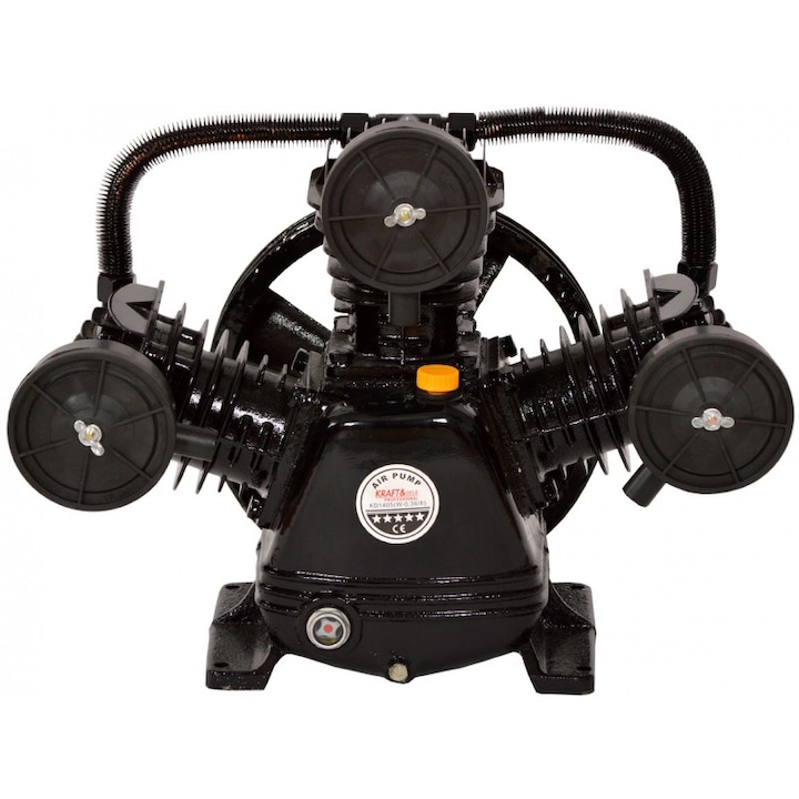 Légkompresszorfej 3 dugattyúval, 3 kW, 2 LE, Kraft &Dele KD1405