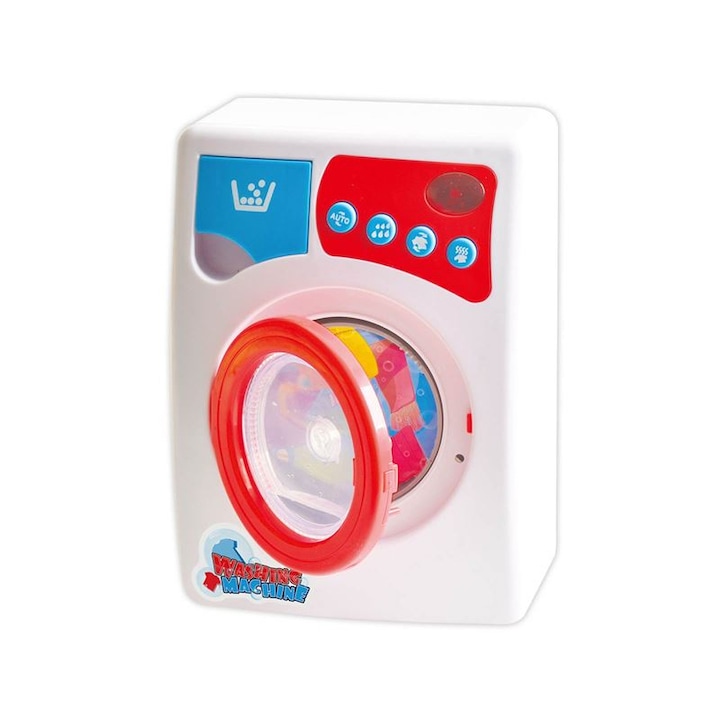 Детска играчка пералня със звук и светлина, бяла, ATU-080793