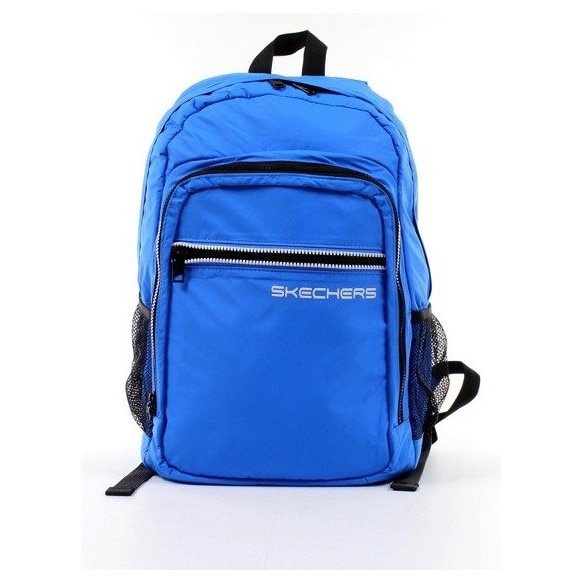 Rucsac Skechers Athletic pentru laptop de 15,6 inch, compartiment pentru laptop, buzunar frontal cu fermoar, buzunar interior pentru chei, bretele reglabile, albastru, stoc