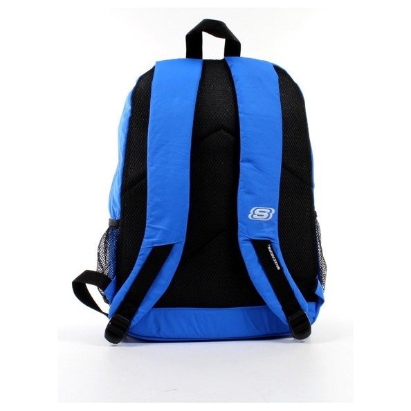 Rucsac Skechers Athletic pentru laptop de 15,6 inch, compartiment pentru laptop, buzunar frontal cu fermoar, buzunar interior pentru chei, bretele reglabile, albastru, stoc