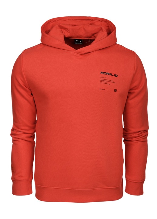 Hanorac barbati, 4F, Bumbac, Rosu/ Negru, 2XL