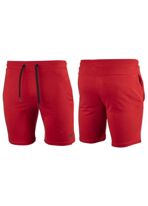 Pantaloni barbati, 4F, Bumbac/ Poliester, Rosu/ Negru, L