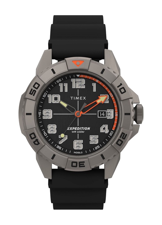 Мъжки часовник Expedition North, Timex, Метал/Силикон, Водоустойчив, Черен, 42 мм