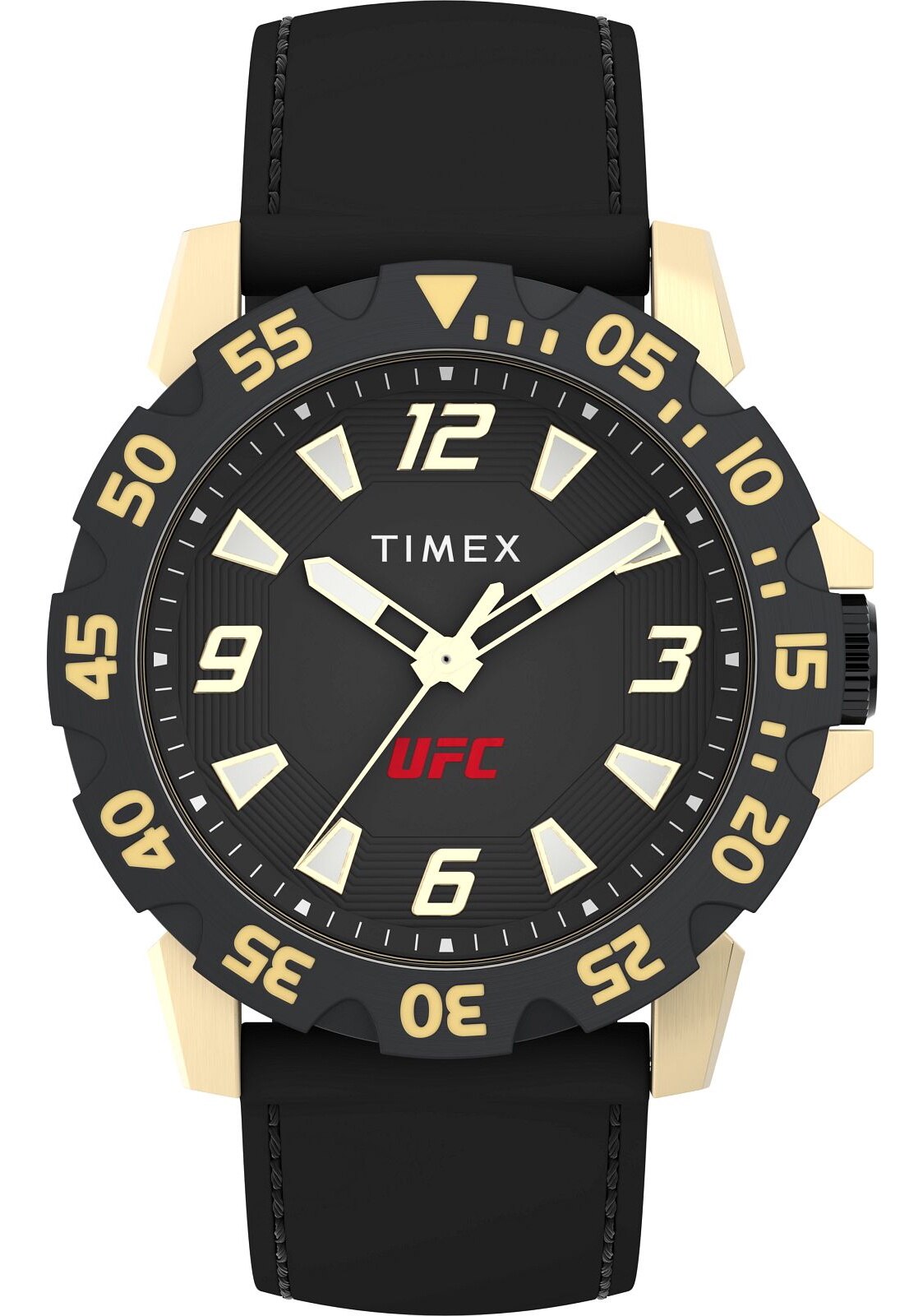Ceas barbati UFC Champion, Timex, Inox/Silocon, Negru, 42mm - eMAG.ro