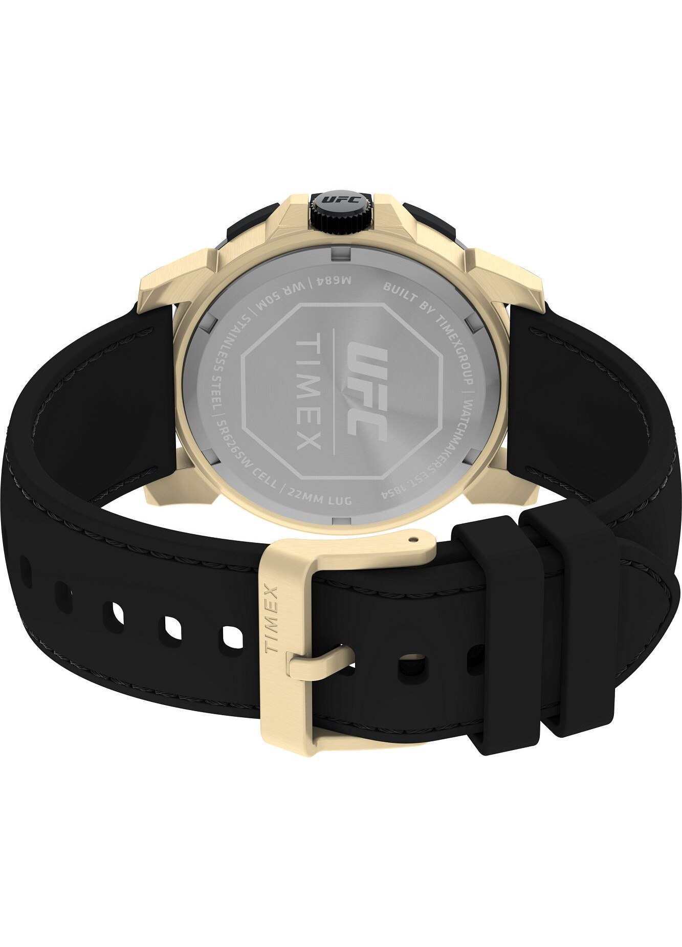 Ceas barbati UFC Champion, Timex, Inox/Silocon, Negru, 42mm - eMAG.ro