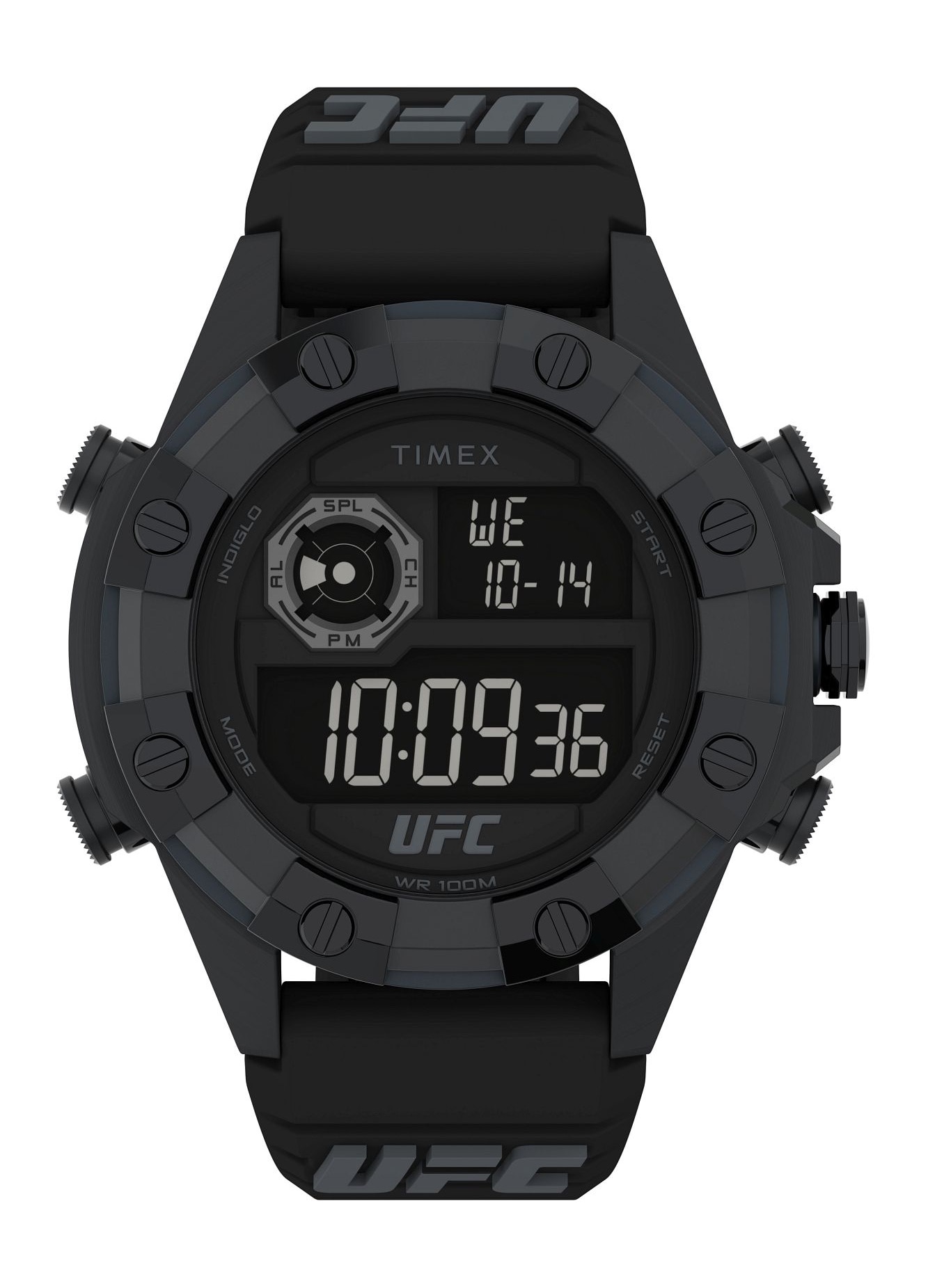 Ceas barbati UFC Strength Kick, Timex, Inox/Cauciuc, Negru, 49mm - eMAG.ro
