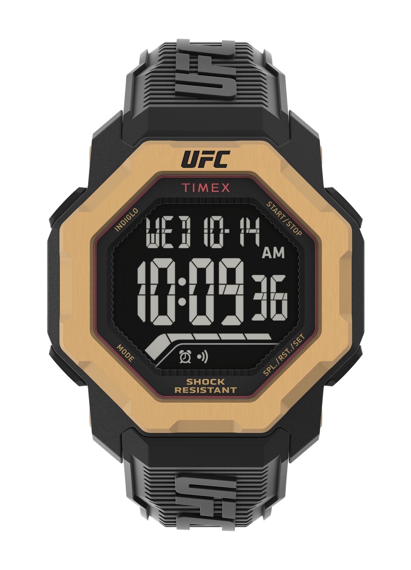 Ceas barbati UFC Strenght Knockout, Timex, Plastic/Cauciuc, Negru, 48mm ...